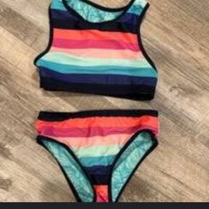 Eddie Bauer reversible swimwear 10/12 NEWl